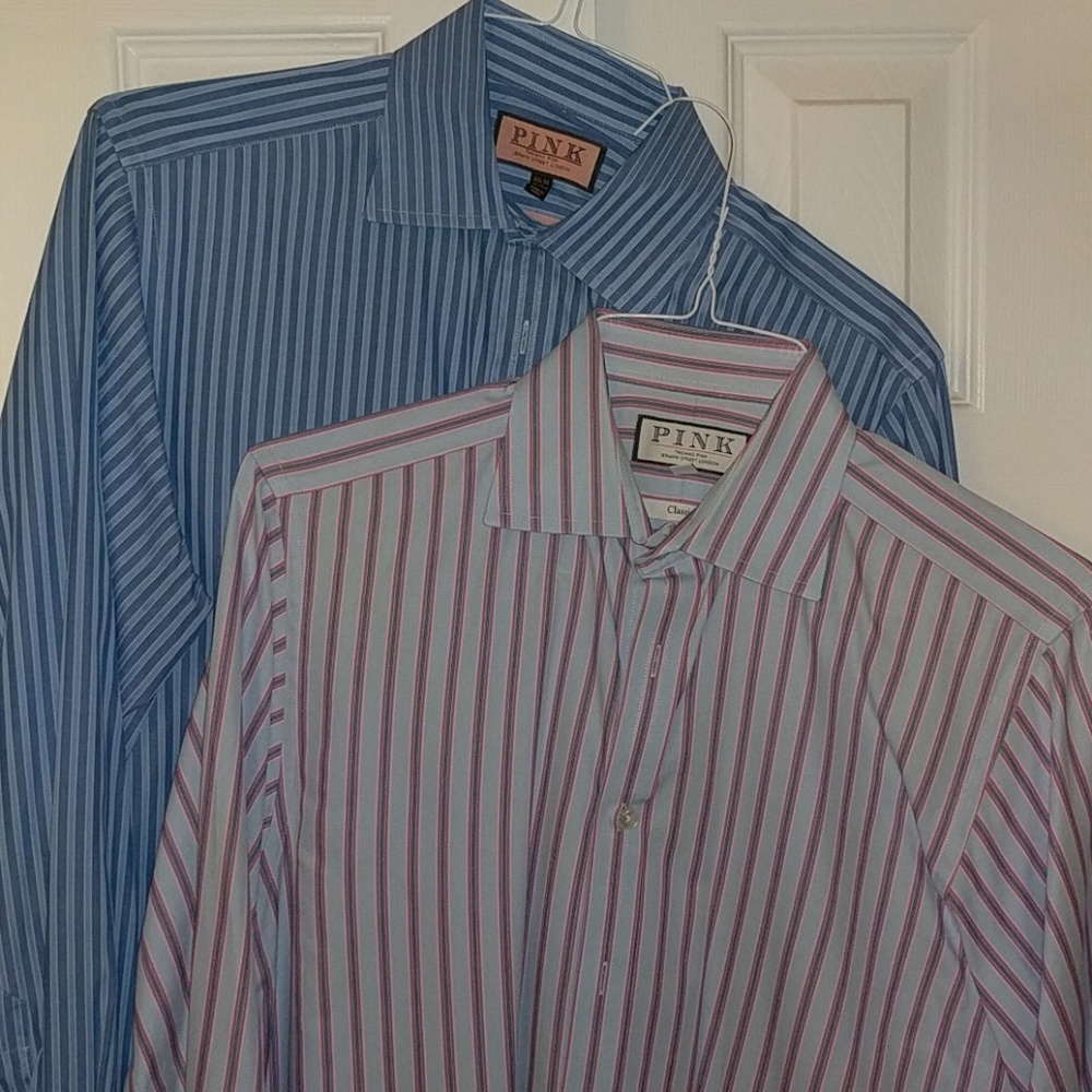 Pair of Thomas Pink Dress Shirts